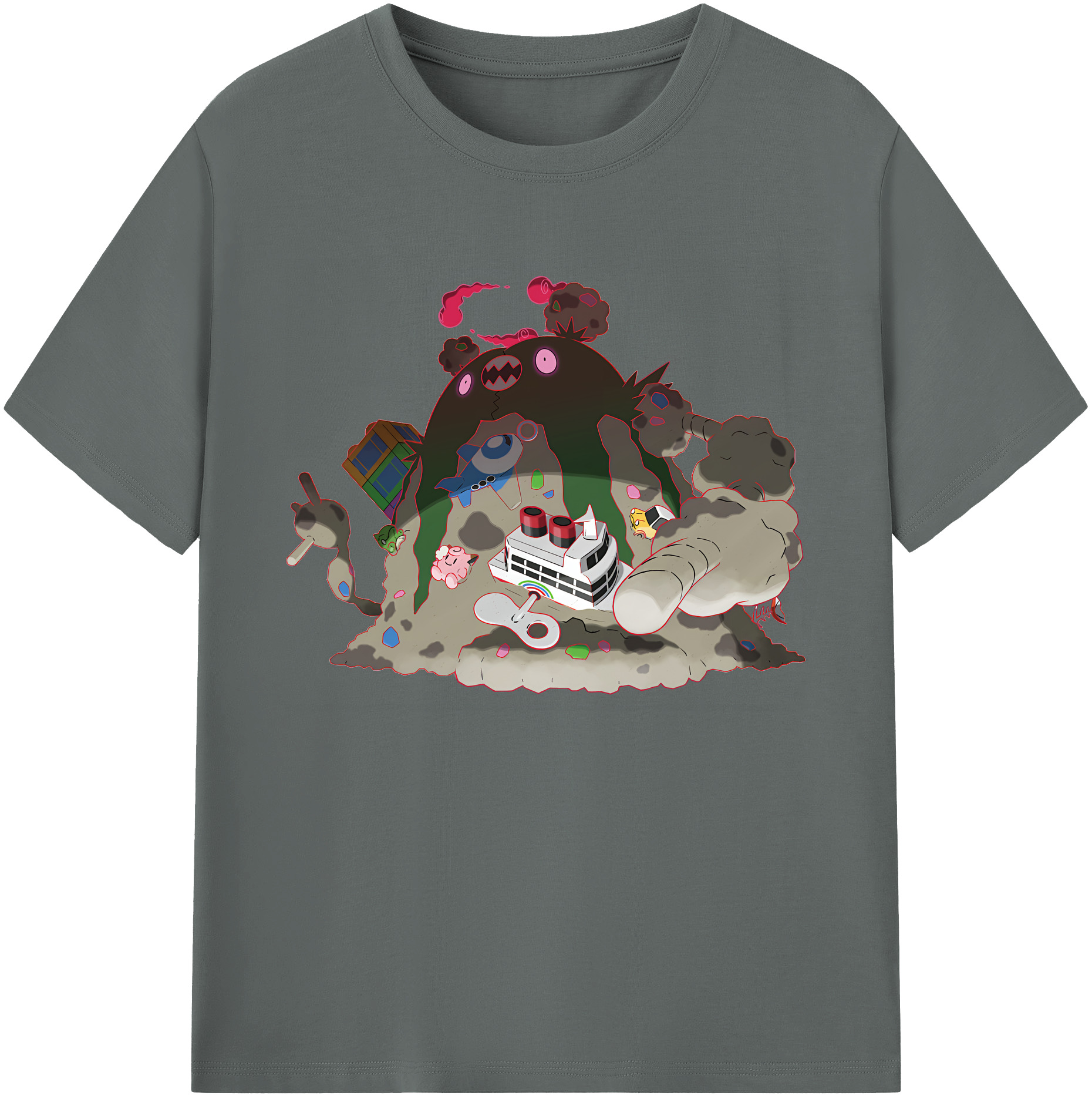 （画像用） ポケットモンスター Pokémon 綿100％ メンズ半袖Tシャツ｜肌触りやわらか＆通気性